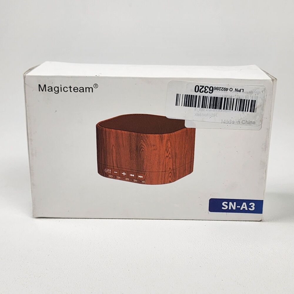 Magicteam White Noise Machine Wood Grain Sleep Sound Machine Timer